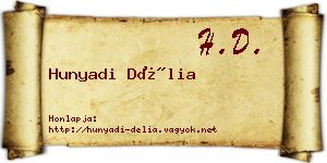 Hunyadi Délia névjegykártya